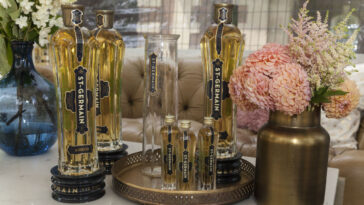 different shaped bottles of st germain