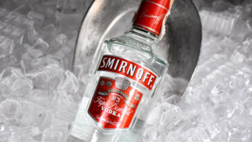 bottle of smirnoff in ice