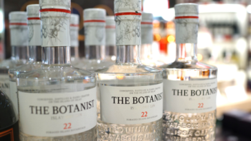 The Botanist brand gin on store shelf