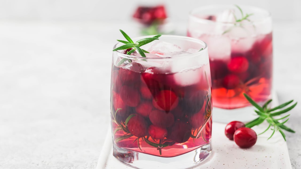 Pomegranate Pomander Spritz Mocktail