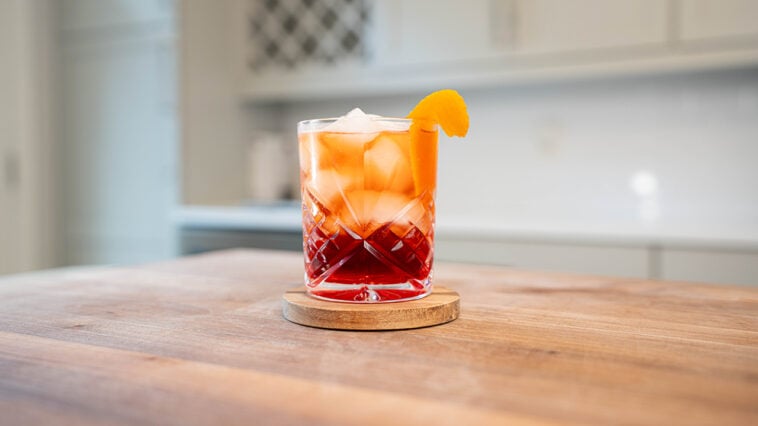 a glass of Americano cocktail