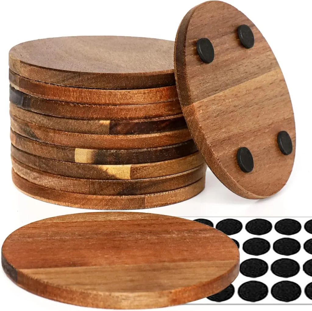 22 Popular Gifts for Bourbon Lovers 15 wooden coasters