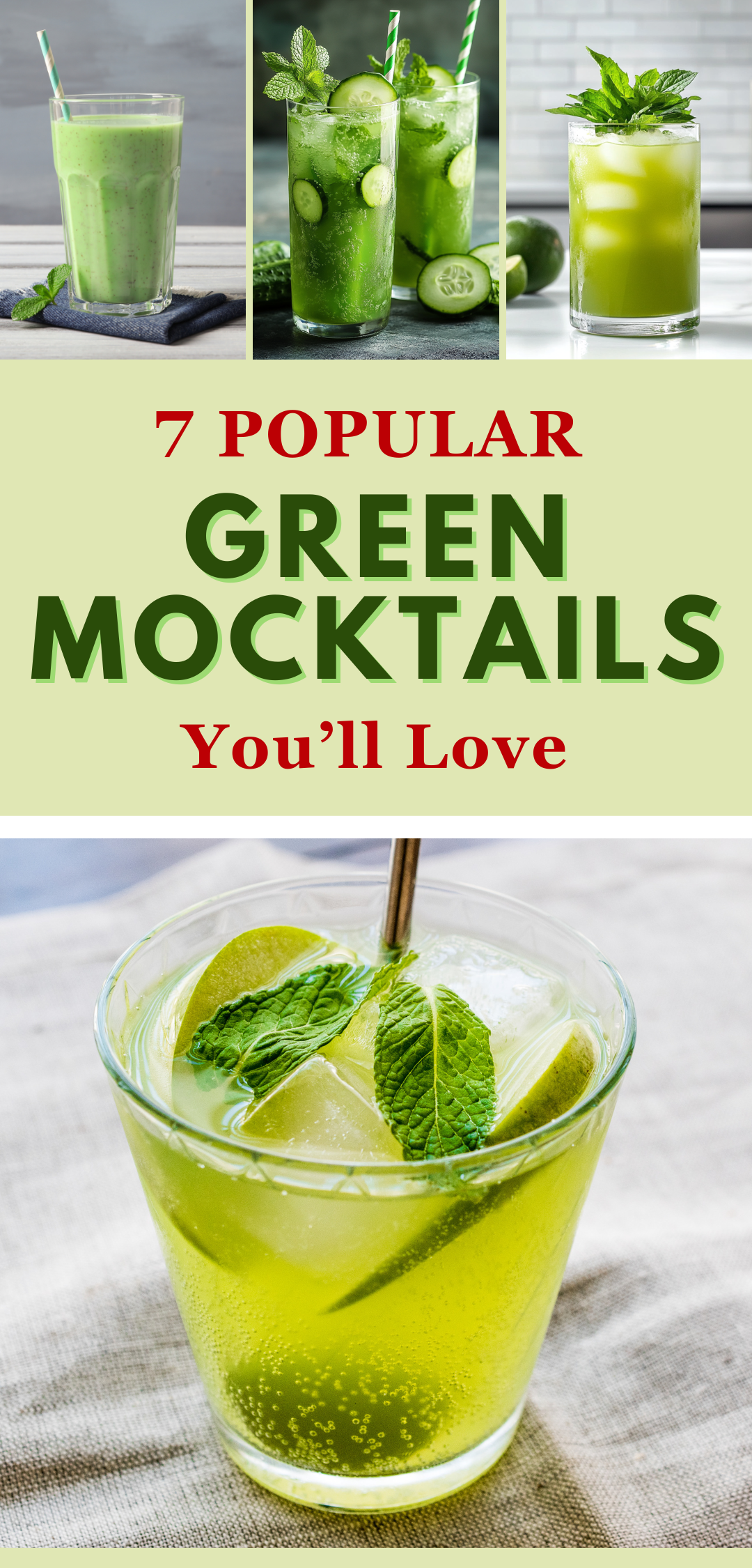 Top 7 Green Mocktails to Drink
