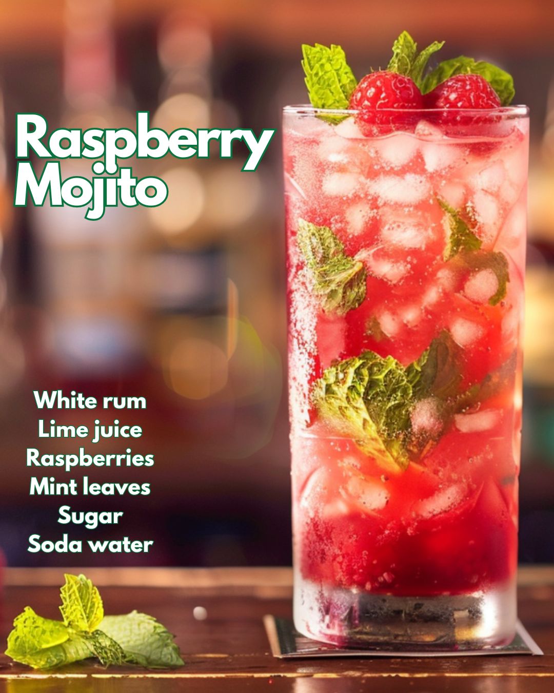 Raspberry Mojito Cocktail Recipe