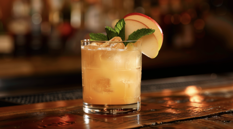 apple whiskey smash