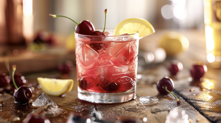 cherry bourbon smash