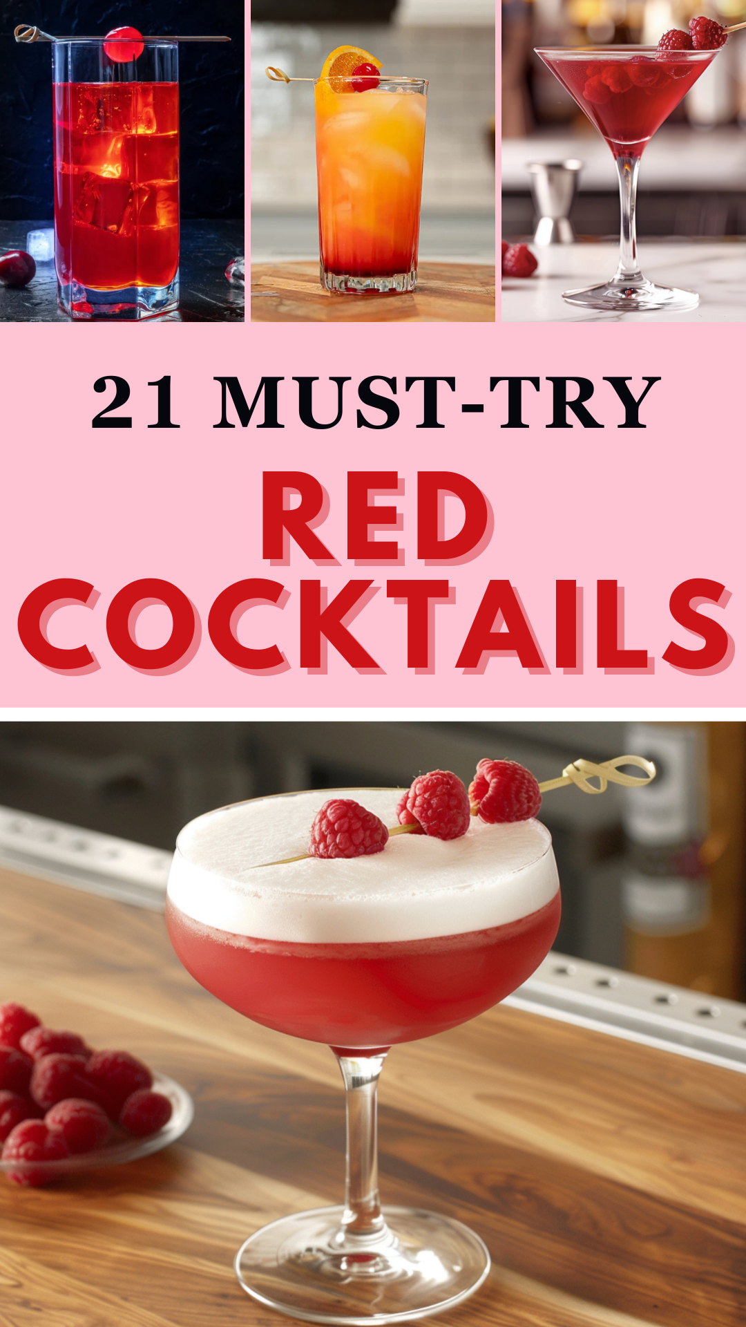 Top 21 Red Cocktails to Try
