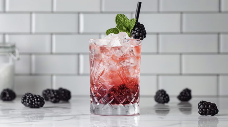 blackberry gin fizz
