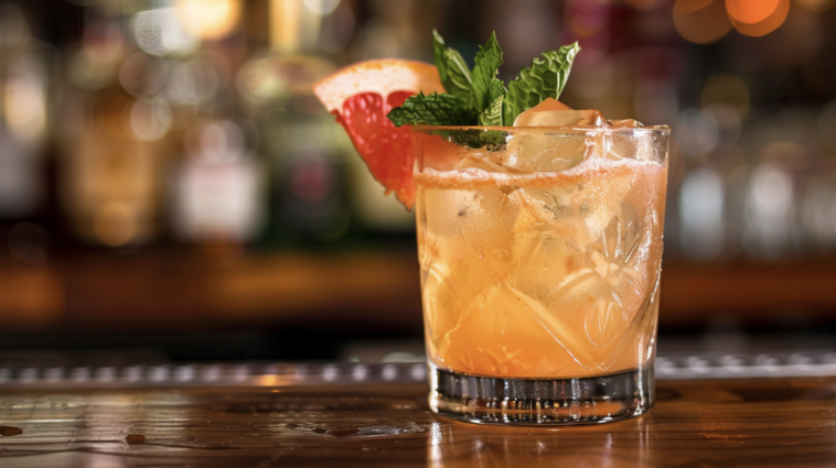 grapefruit bourbon smash