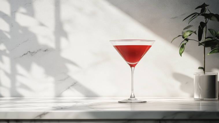 red cocktail martini