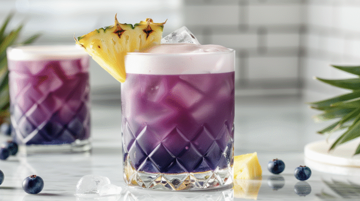 Blueberry Pineapple Tequila Sour
