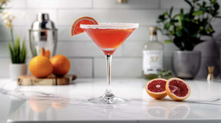 blood orange lemon drop martini