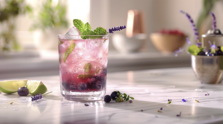 Blueberry Lavender Mojito 1 blueberry lavender mojito