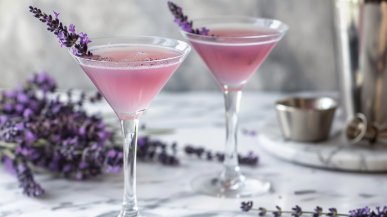 lavender elderflower martini