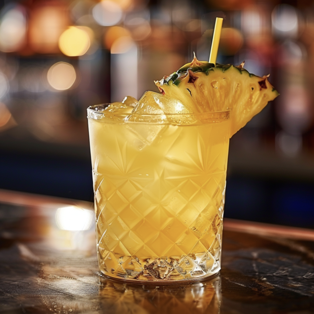 a newly whipped up tropical giggle juice