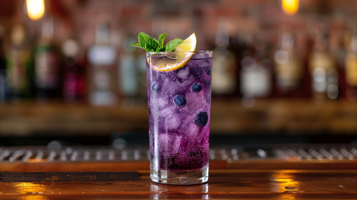 Blueberry Gin Fizz