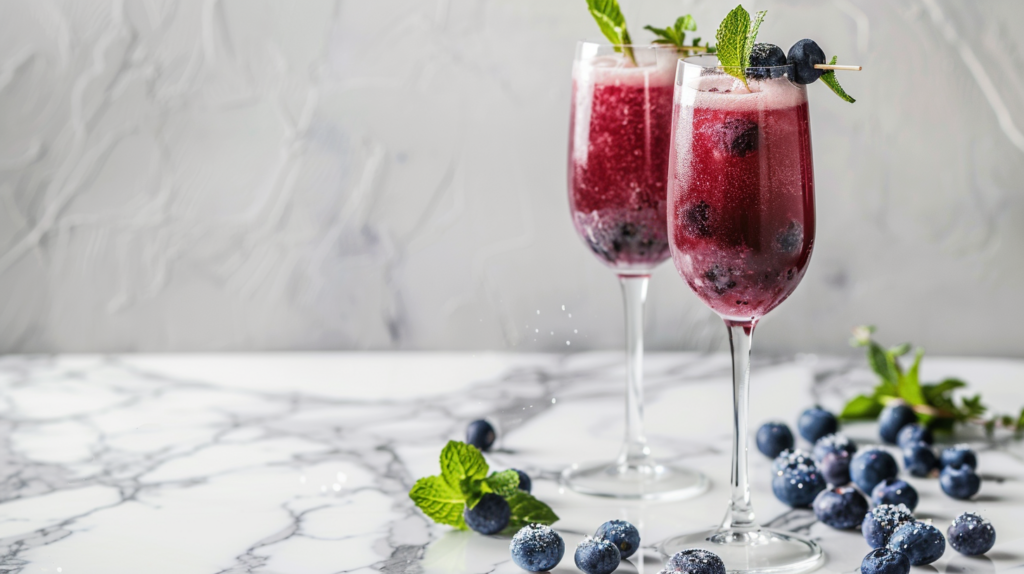 Blueberry Ginger Bellini