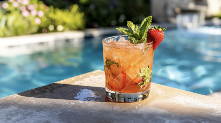 Hot Honey Strawberry Bourbon Smash 1 Hot Honey Strawberry Bourbon Smash