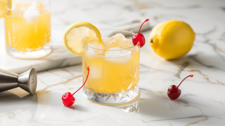 Limoncello Whiskey Sour Cocktail