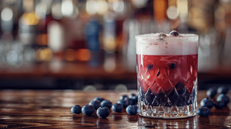 blueberry whiskey sour