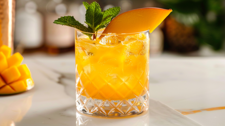 mango bourbon smash
