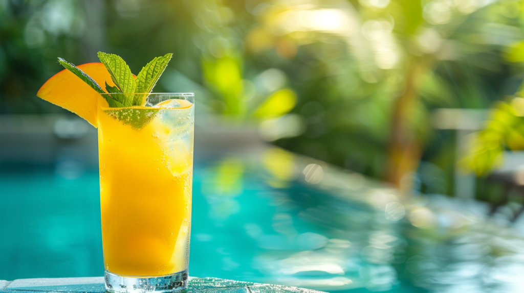 mango gin fizz