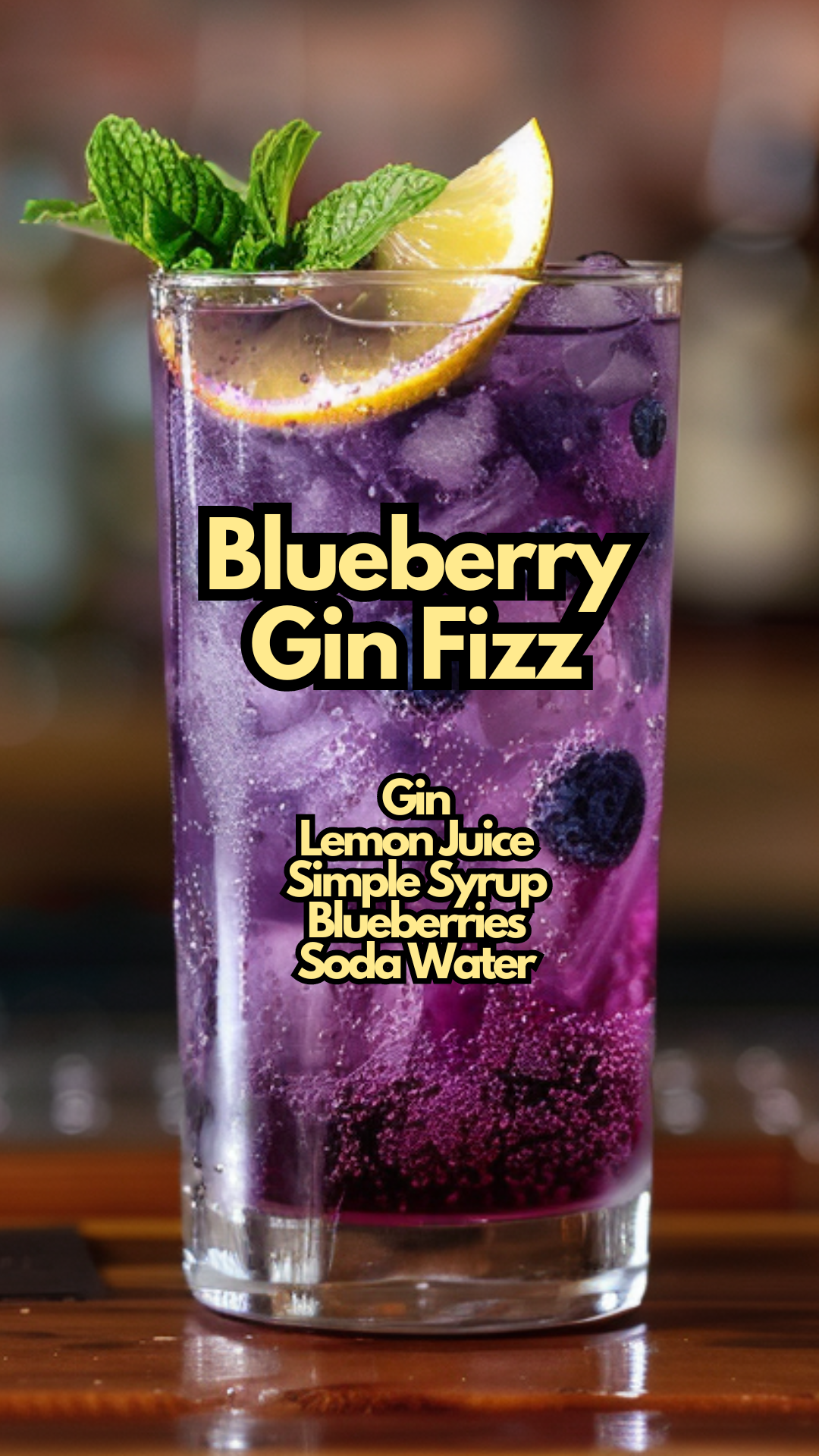 Blueberry Gin Fizz