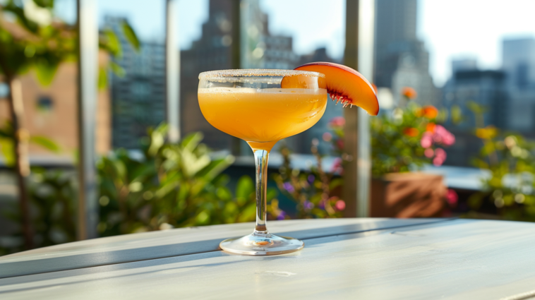 Hot Honey Peach Margarita