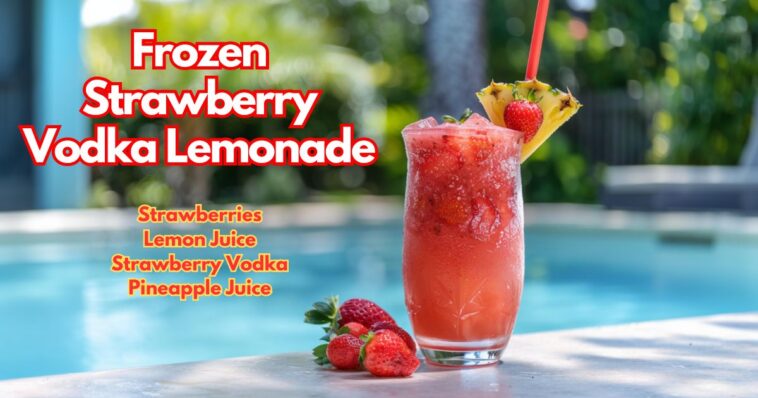 Frozen Strawberry Vodka Lemonade 1 frozen strawberry vodka lemonade