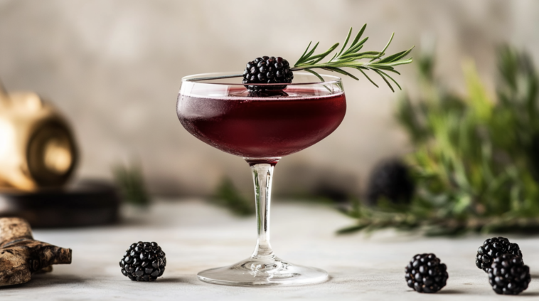 Earl Grey Blackberry Bourbon Cocktail
