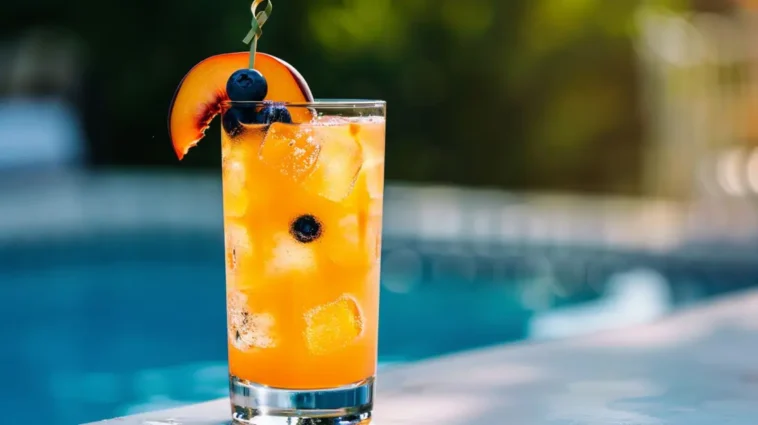 Peach Gin Fizz 1 Peach Gin Fizz