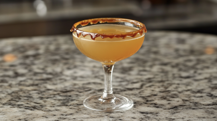 Caramel Apple & Spiced Rum Cocktail