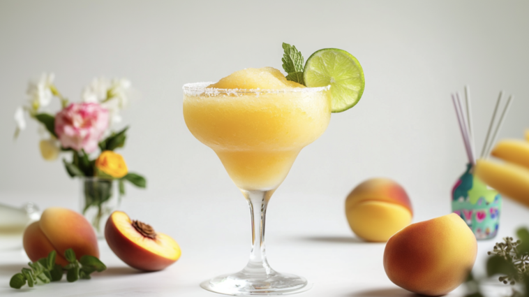 Frozen Peach Margarita 1 Frozen Peach Margarita