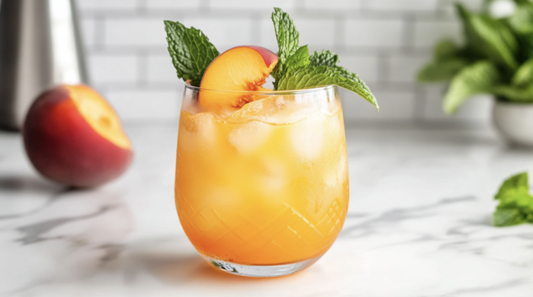 Peach Ginger Bourbon 1 Peach Ginger Bourbon