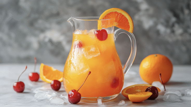 Peach Tequila Sunrise Punch