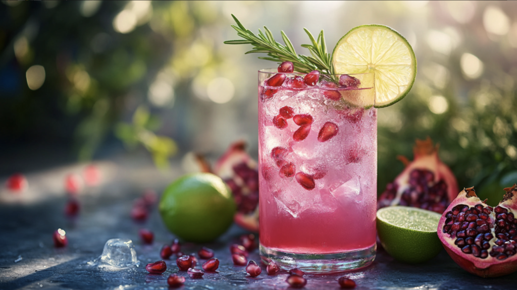 Pomegranate Gin and Tonic