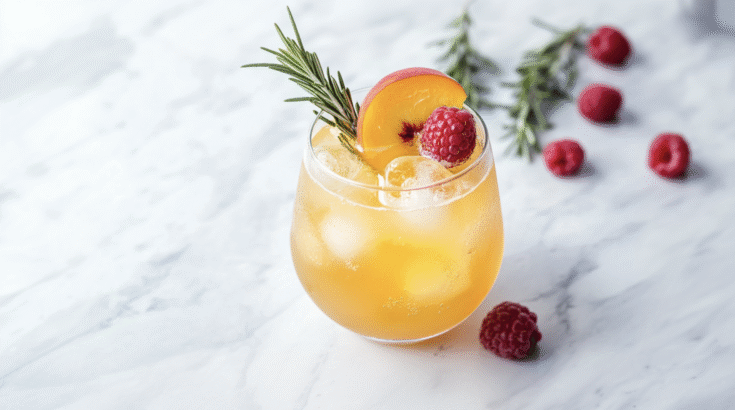 Rosemary Peach Tequila Punch