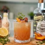 Smoked Peach Maple Bourbon Smash
