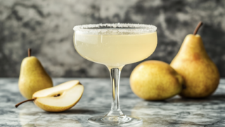 Sparkling Pear French 75 Cocktail