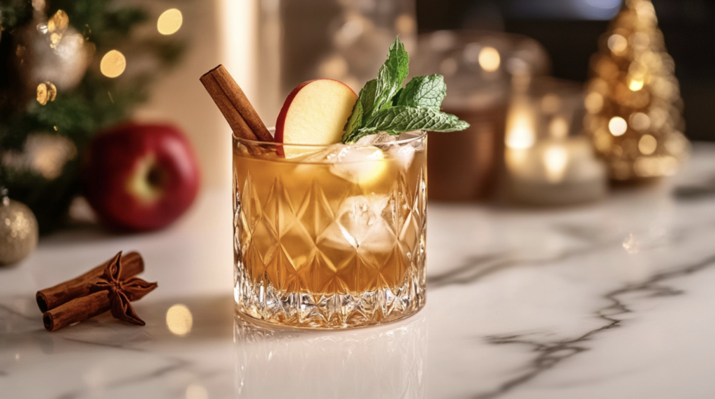 Apple Cinnamon Whiskey Smash