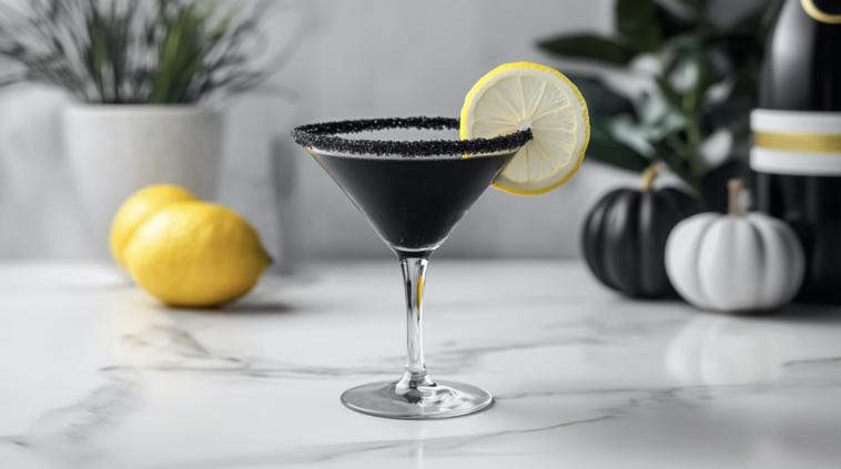 Black Lemon Drop Martini