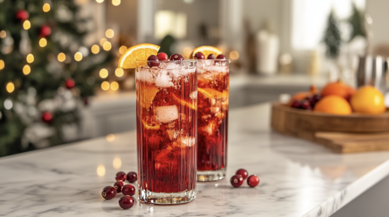 Cranberry Pomegranate Holiday Mocktail