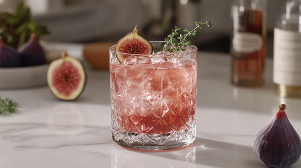 Fig Honey Thyme Prosecco Smash