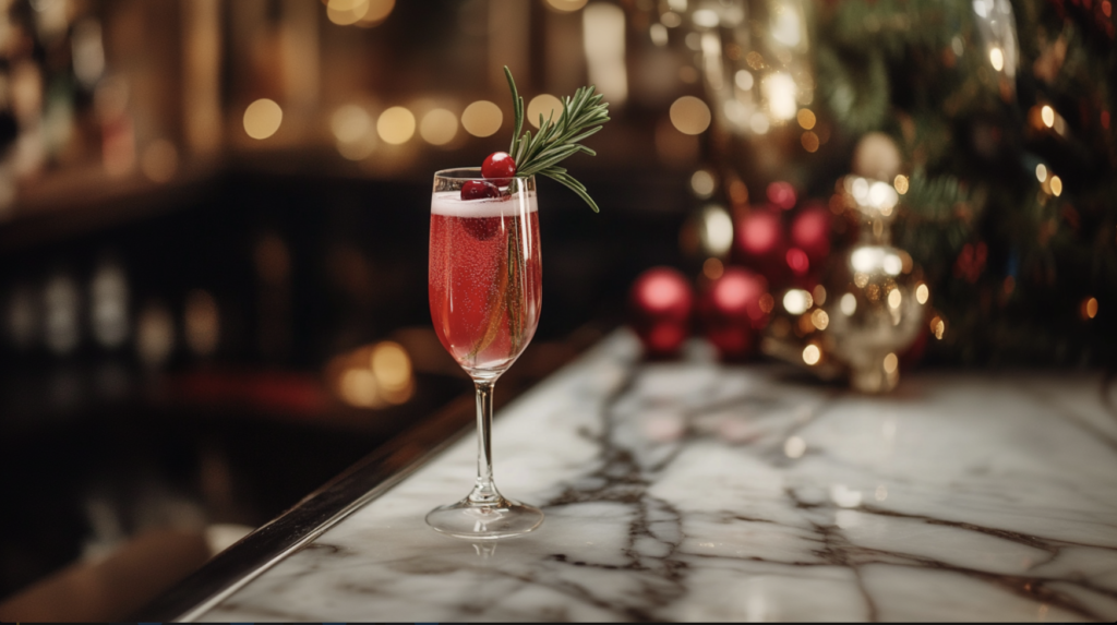 Poinsettia Champagne Cocktail