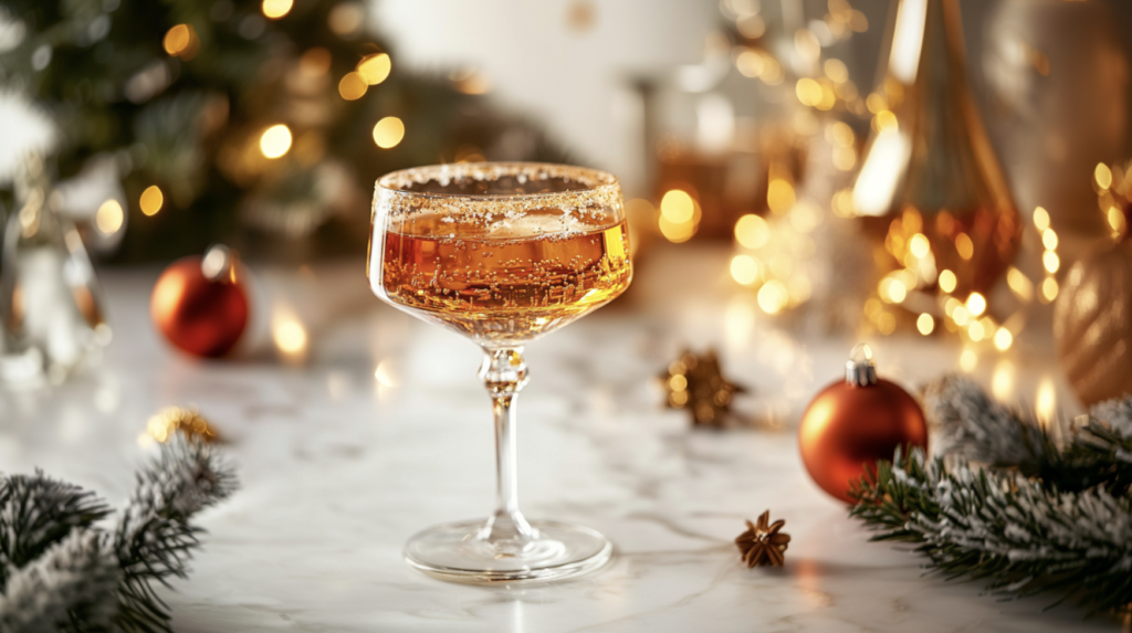 Rum and Ginger Christmas Cocktail