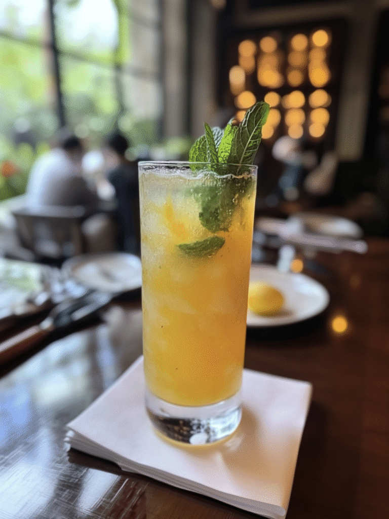 Mint Apricot Bourbon Smash