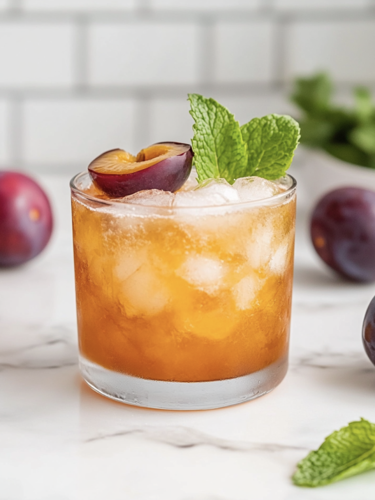 Plum Bourbon Smash
