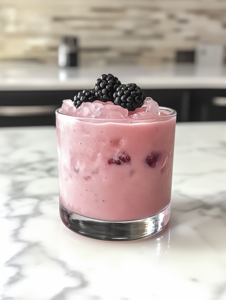 Blackberry Coconut Cream Cocktail