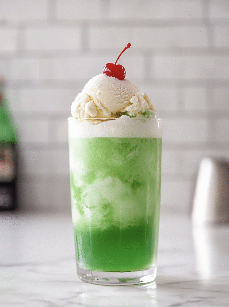 Melon Soda Float: A Sweet and Fizzy Classic Mocktail with Melon Flavor