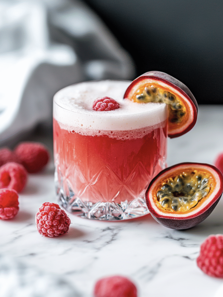 Raspberry Passion Fruit Tequila Sour